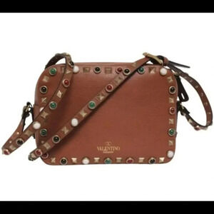 𝅺Valentino Rock‎ Stud Crossbody Leather
